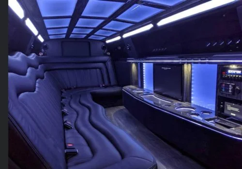 Party Bus Interior with Purple
