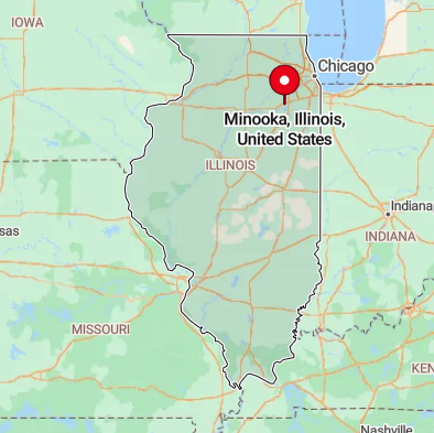 Map of Minooka, Illinois