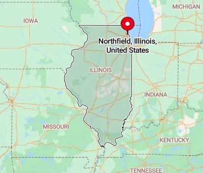 map of Northfield, Illinois, United States