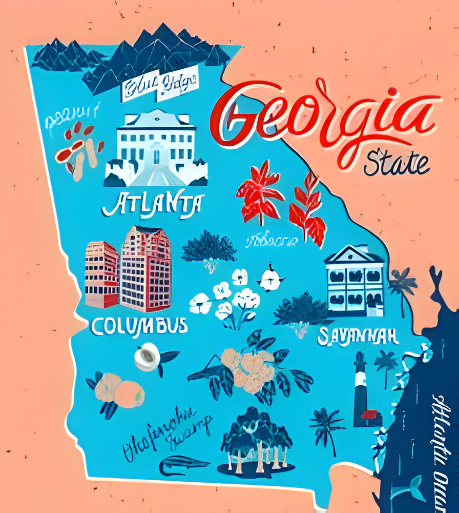 Georgia cities infograph