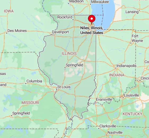 map of Niles, Illinois, United States