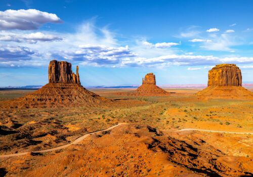 View of Rock Formations in the Monument Valley, Arizona, United States